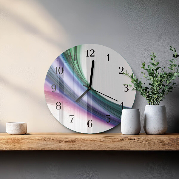 Round wall clock Abstract Lines