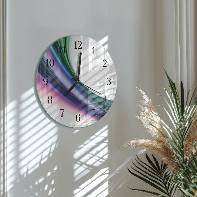 Round wall clock Abstract Lines