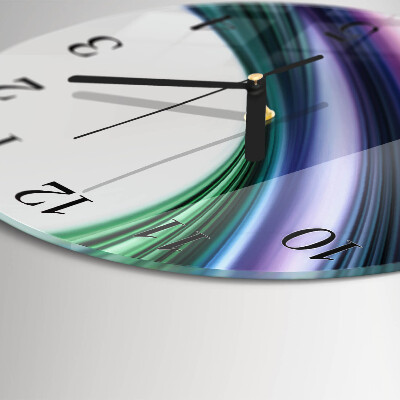 Round wall clock Abstract Lines