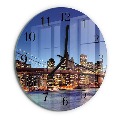 Round wall clock Horizontal Bridge