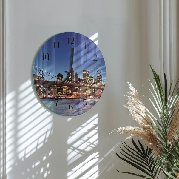 Round wall clock Horizontal Bridge