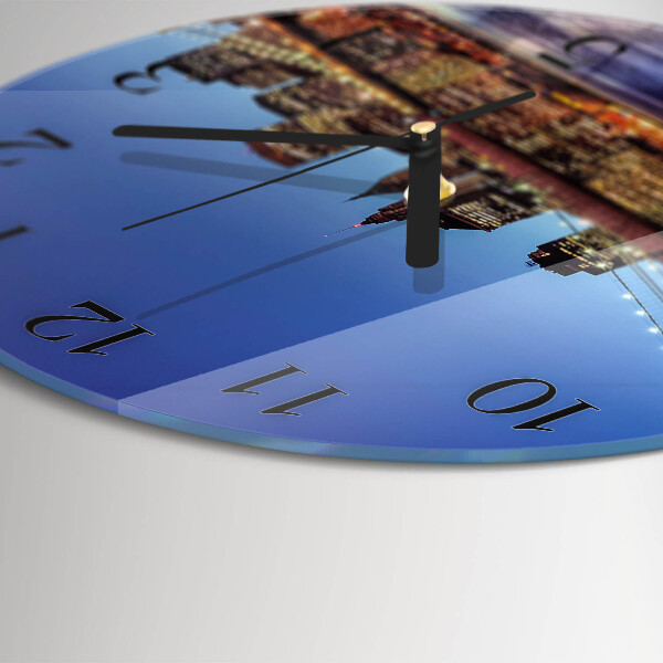 Round wall clock Horizontal Bridge
