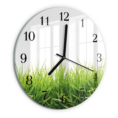 Round wall clock Grass