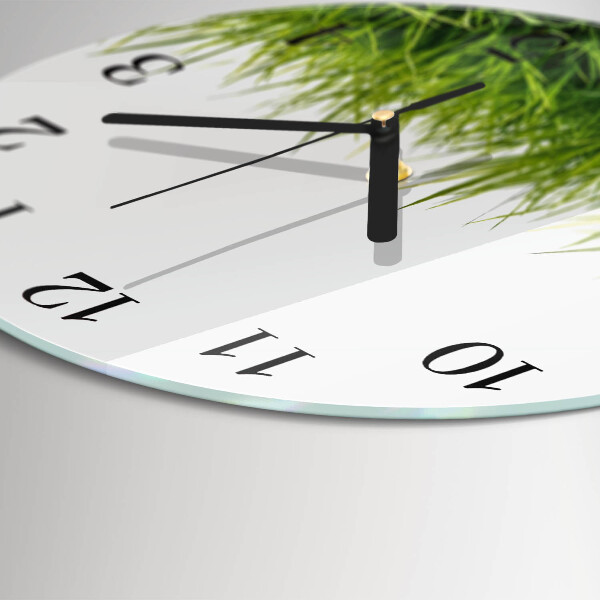 Round wall clock Grass