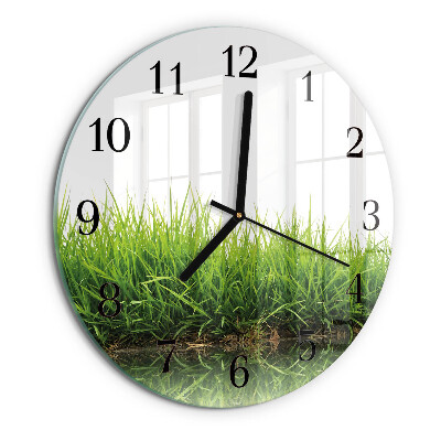 Round wall clock Grass
