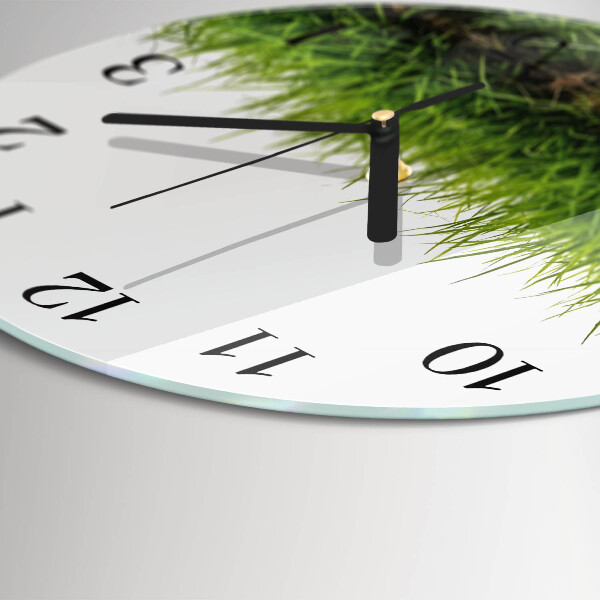 Round wall clock Grass