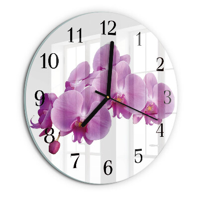 Round wall clock Orchid