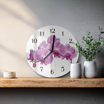 Round wall clock Orchid