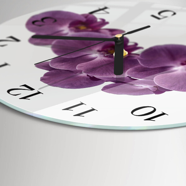 Round wall clock Orchid