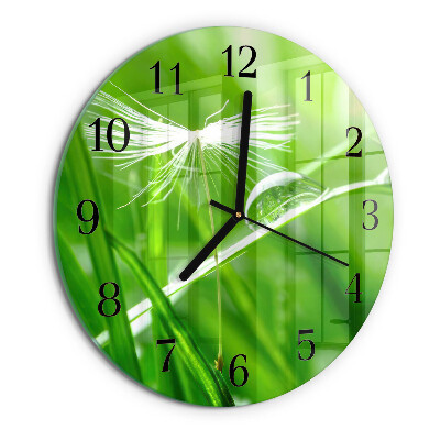 Round wall clock Grass