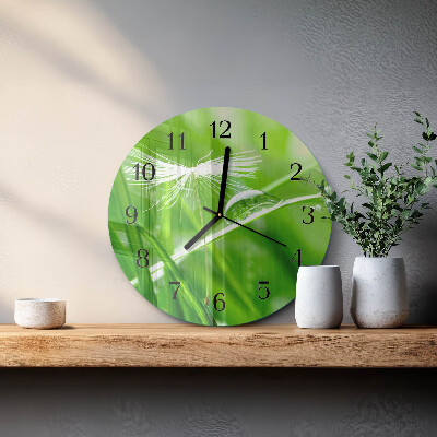 Round wall clock Grass