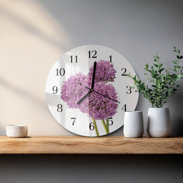 Round wall clock Flower