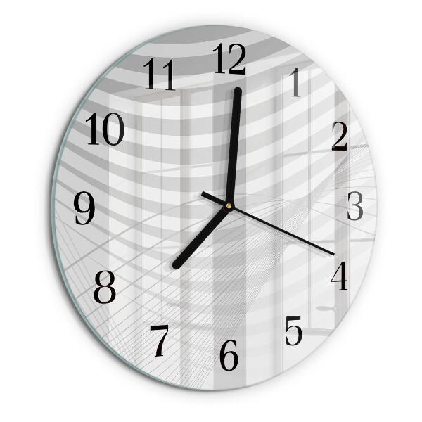 Round wall clock Abstract Lines