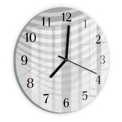 Round wall clock Abstract Lines