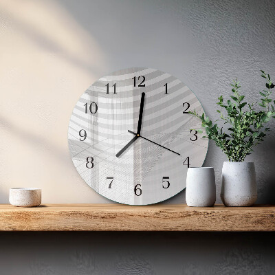 Round wall clock Abstract Lines