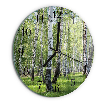 Round wall clock Birch Forest