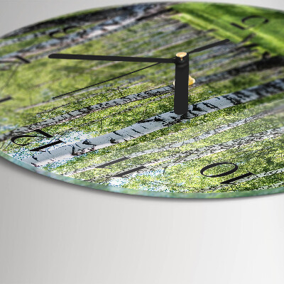Round wall clock Birch Forest