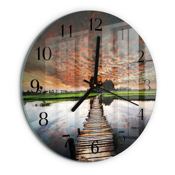 Round wall clock Meadow Bridge