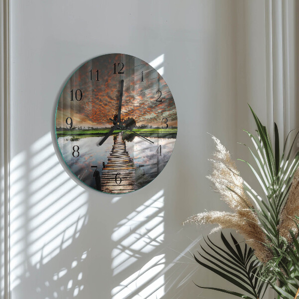 Round wall clock Meadow Bridge