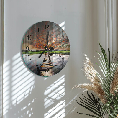 Round wall clock Meadow Bridge