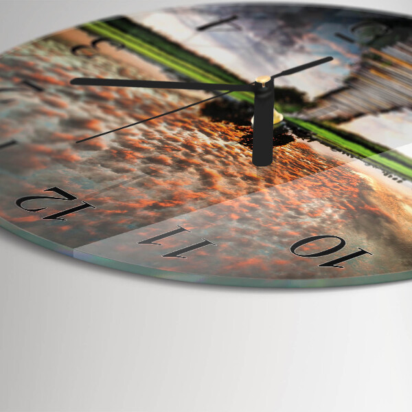 Round wall clock Meadow Bridge