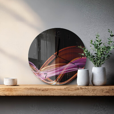 Round wall clock Abstract Art