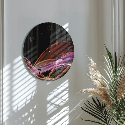 Round wall clock Abstract Art