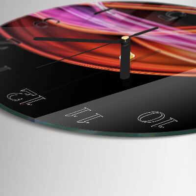 Round wall clock Abstract Art