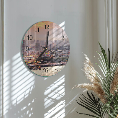 Round wall clock City