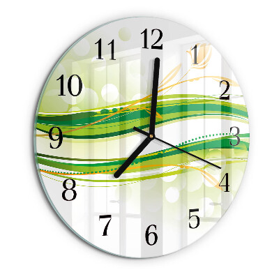 Round wall clock Abstract Lines