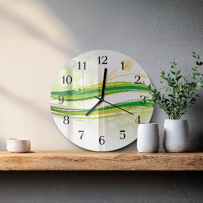 Round wall clock Abstract Lines