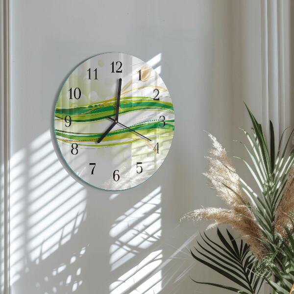 Round wall clock Abstract Lines
