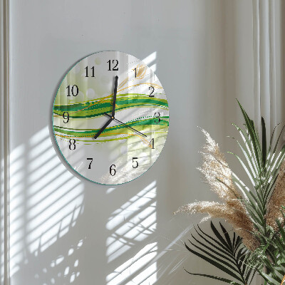 Round wall clock Abstract Lines