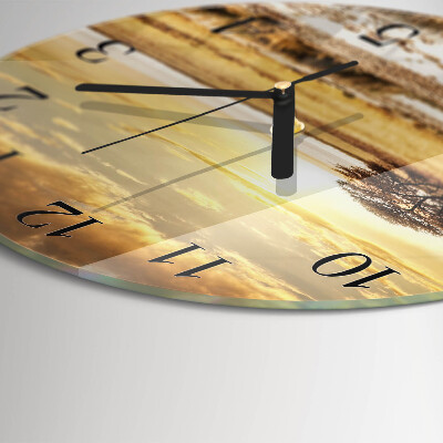 Round wall clock Zebras