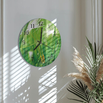 Round wall clock Grass