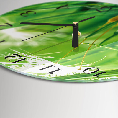 Round wall clock Grass