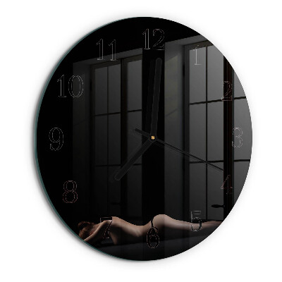 Round wall clock Woman
