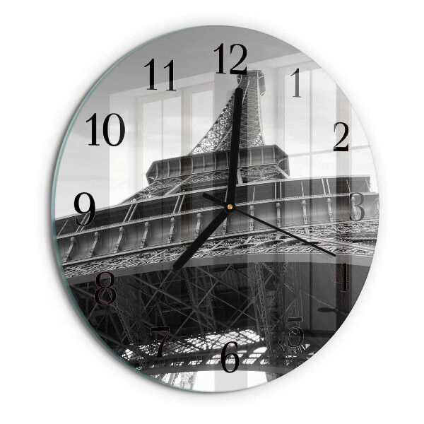 Round wall clock Eiffel Tower Paris