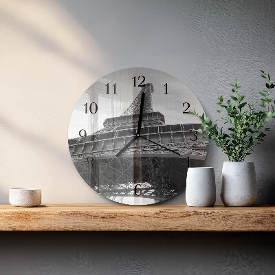 Round wall clock Eiffel Tower Paris