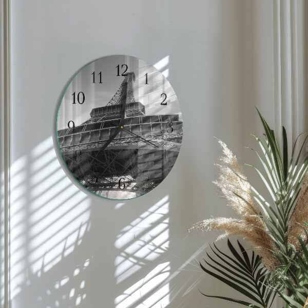 Round wall clock Eiffel Tower Paris