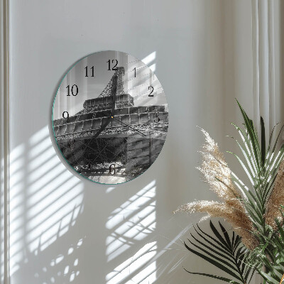 Round wall clock Eiffel Tower Paris