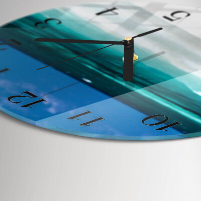 Round wall clock Beach Sea