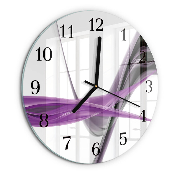Round wall clock Abstract Smoke