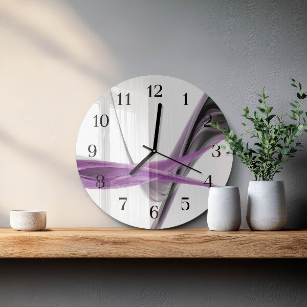 Round wall clock Abstract Smoke
