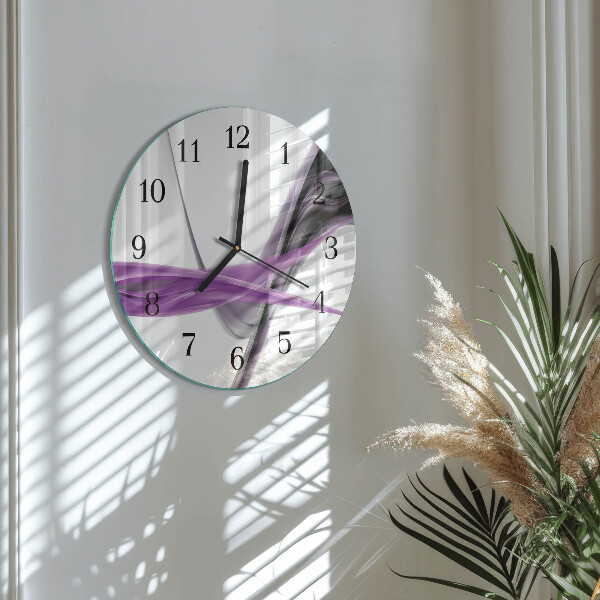 Round wall clock Abstract Smoke