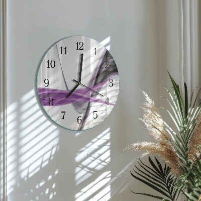 Round wall clock Abstract Smoke