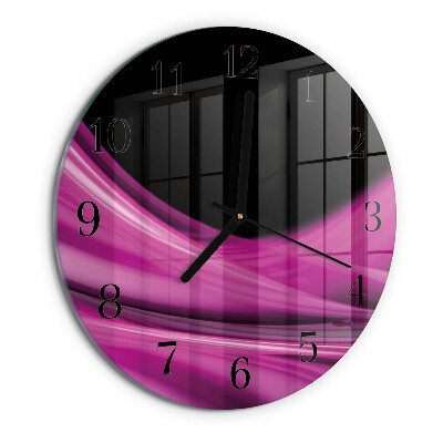 Round wall clock Abstract Lines