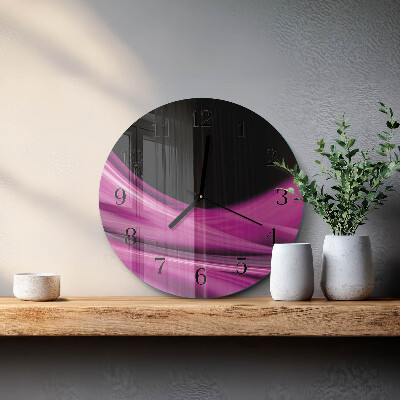 Round wall clock Abstract Lines