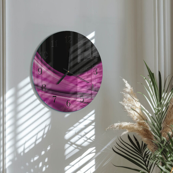 Round wall clock Abstract Lines