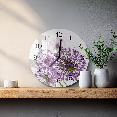 Round wall clock Flower